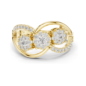 Bague en diamant de laboratoire de 0,57 carat pour femmes, clarté VVS-VS EF, or 18 carats, 14 carats, 10 carats et argent 925, or rose, or jaune, or blanc - Product Image 2