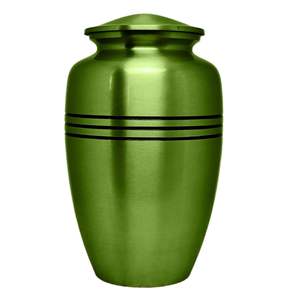 Customized Classic Triband Metal Ashes Storage Urn Green Cremation Ashes <b>Jar</b> Memorial Keepsake for Adult Burial Funeral Supplies - Product Image 5