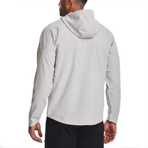 Chaqueta Cortavientos de Secado Rápido con Cuello Alto, Logotipo Frontal, Talla Grande, Etiqueta Personalizada, Ropa Deportiva, Traje Deportivo de Nailon - Product Image 4