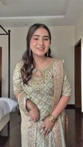 Costume Salwar pour femme en faux georgette très demandé avec broderie de sequins et travail manuel réel de miroir, fabricant de mode féminine - Product Image 6