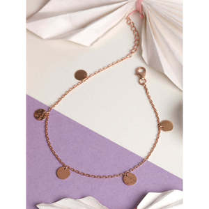 Compre Tobilleras/Payals de Plata 925 100% Auténtica para Mujeres y Niñas, Estilo Lindo, Chapado en Oro de 14k, Material de Oro, Piedra de Diamante Principal en Oro - Product Image 2