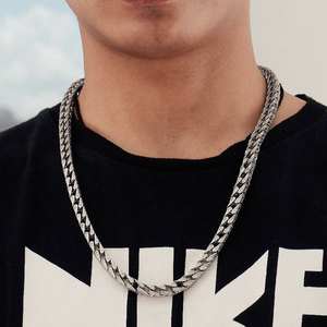 Collar de Cadena Cubana con Diamantes VVS Chapado en Oro de 14K para Hombre, Estilo Hip Hop Bling Rapper - Product Image 1