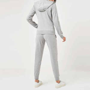 Nouveau survêtement élégant avec logo personnalisé sweats à capuche zippés et jogging survêtement 2 pièces ensemble femmes survêtements - Product Image 2