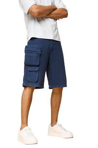 กางเกงขาสั้นคาร์โก้ผู้ชายแบบสั่งทำพิเศษสำหรับฤดูร้อน คุณภาพสูง กางเกงขาสั้นคาร์โก้ขนาดใหญ่พิเศษ มีกระเป๋าข้างสำหรับผู้ชาย - Product Image 2