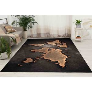 Alfombras con Mapa del Mundo Abstracto, Alfombra Moderna con Estampado de Mapa y Base Antideslizante, Alfombra Suave No Tejida - Product Image 4
