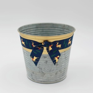 Jardinière de fleurs galvanisée écologique en fer émaillé avec pousse-pousse en fer Ensembles de jardinières décoratives classiques modernes pour la maison et le jardin - Product Image 4