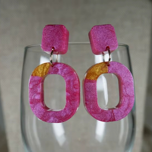 Pendientes de Resina de Lujo, Joyería Diseñable para Mujer, Pendientes de Resina Epoxi Modernos, Diseño Personalizado, Pendientes de Resina Epoxi, Artesanías de Resina - Product Image 1