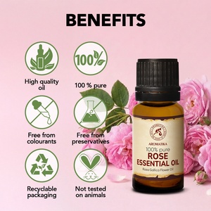 Aromatika Rose Essential Oil 2.5ml 5ml 10ml Hydrodistilled Rosa Gallica Flower Oil Mature Sensitive Skin Face Care Calm Sweet - Product Image 3