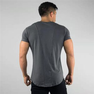 Camiseta de Hombre con Dobladillo Curvo, Diseño Nuevo, Suministro de Fábrica al por Mayor, Tejido de Punto, Spandex/Algodón, Secado Rápido - Product Image 6