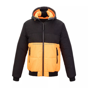 2025 ODM, chaqueta acolchada de burbujas azul personalizada para hombre, abrigo de invierno de alta calidad, capucha de gran tamaño desmontable, abrigo de diseñador teñido liso - Product Image 1