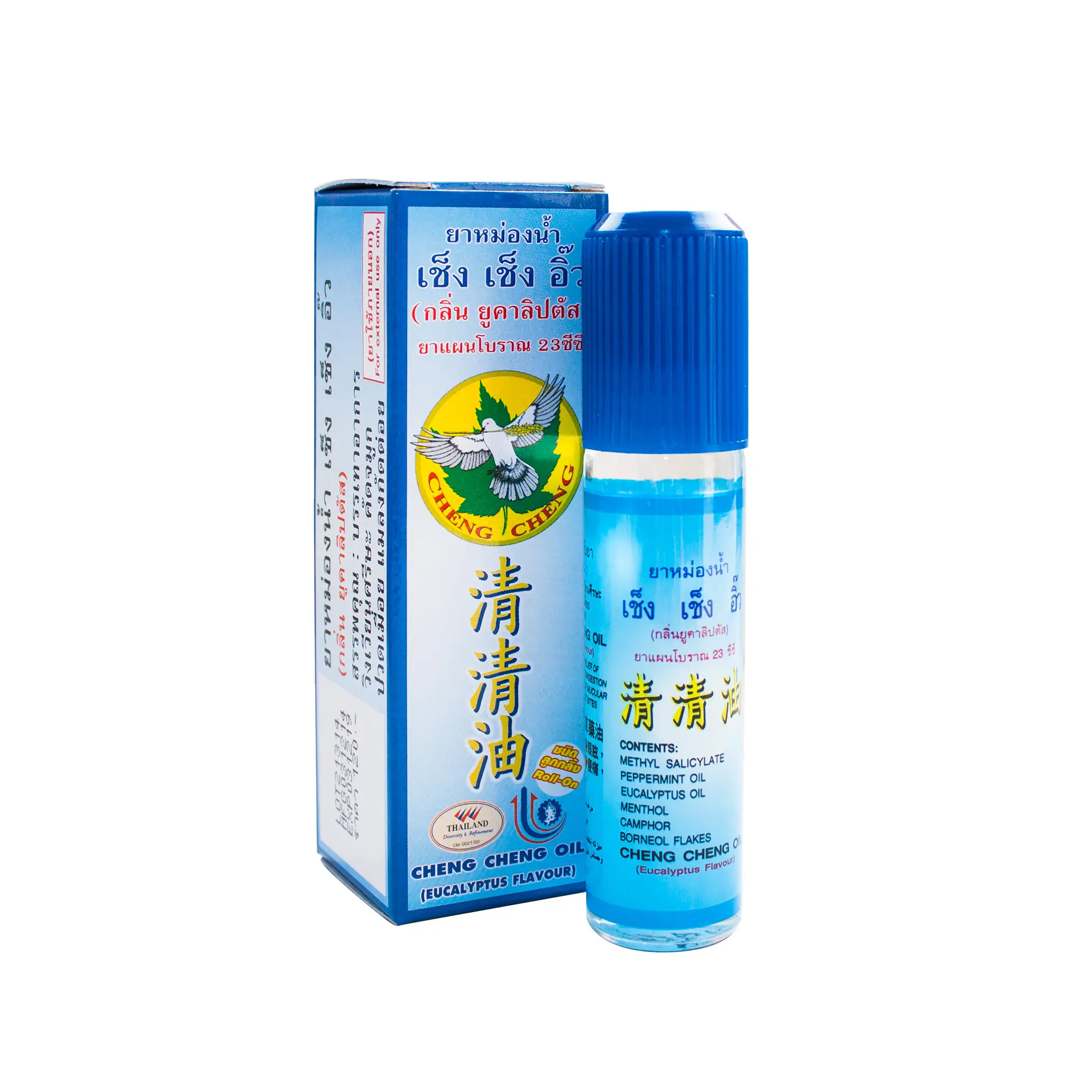 Cheng OiI Eucalyptus beraroma air balm (23cc) bantuan hidung sumbat Inhaler pusing produk hidung dari Thailand