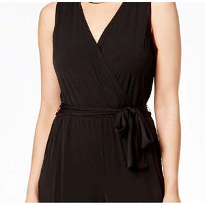 Tuta intera da donna NY Collection a vita alta e gamba larga, modello a cappotto con cintura, taglia M - Product Image 2