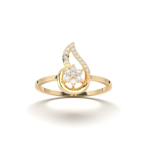 Juego de puntas de anillo de diamante con corte de moissanita de 0,13 quilates con aspecto ligero y aireado 10K 14K 18K oro sólido - Product Image 2