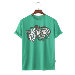 Camiseta de Alta Calidad 100% Algodón para Hombre, Talla Grande, Transpirable, Cuello Redondo, Tejida, Manga Corta, con Diseño Personalizado, Fábrica de Bangladesh - Product Image 2