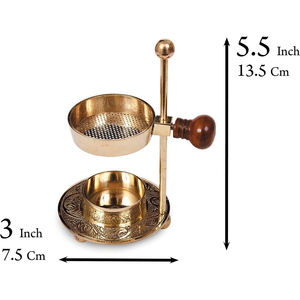 Brûleur d'encens en laiton, simple et poli, porte-encens à plusieurs bâtonnets, décoration intérieure, vaisselle, brûleur d'encens en laiton à vendre - Product Image 5