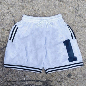 Fabricante personalizado Impresión logotipo Bermudas pantalones de gran tamaño deporte Unisex poliéster pantalones de chándal malla pantalones cortos para hombre - Product Image 6