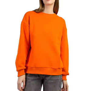 Sweat-shirts doublés pour femmes à manches longues, respirants, écologiques, 100% coton, logo sur le devant - Product Image 1