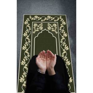 Alfombra de Oración Verde, Alfombra de Oración Beige, Alfombra Espiritual, Alfombra de Adoración, Alfombra Suave con Pelo Largo - Product Image 4