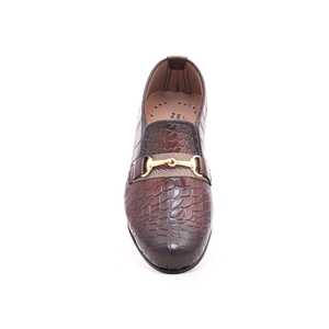 รองเท้าหนังนิ่มทางการสีน้ำตาลสำหรับเด็กผู้ชาย - Product Image 1