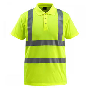 Chemises polo personnalisées en gros avec logo OEM, haute visibilité, imperméables, respirantes, avec des caractéristiques de sécurité réfléchissantes - Product Image 1