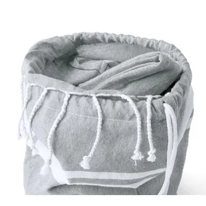 Serviette de plage en coton recyclé Praia, gadgets écologiques - Product Image 6