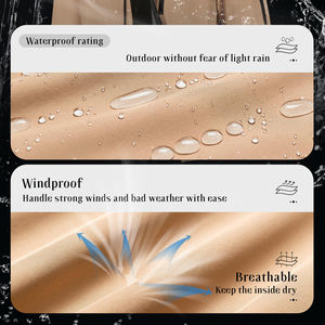 Veste coupe-vent de randonnée imperméable à la conception personnalisée en gros Vestes d'extérieur tissées à fermeture éclair pour hommes - Product Image 4