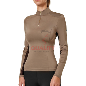 Camisa atlética Ecuestre para montar a caballo para mujer, tela elástica transpirable, elegante, ligera, cómoda, que absorbe la humedad - Product Image 4