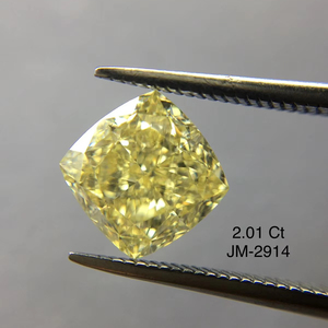 เบาะสีเหลืองแฟนซี2.01กะรัตตัด VS2ชัดเจนได้รับการรับรองจาก Gia เพชรหลวมธรรมชาติจากอินเดียสำหรับการทำเครื่องประดับ - Product Image 2
