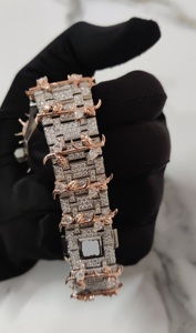 Reloj de Pulsera Mecánico de Lujo Estilo Hip Hop para Hombre en Oro Rosa con Diamantes Moissanita VVS Totalmente Helado y Automático - Product Image 2