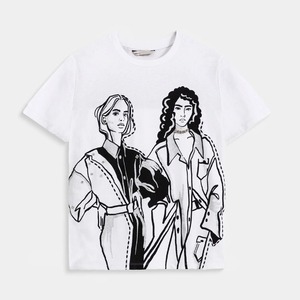 Gran oferta, camiseta blanca 100% de algodón con estampado de pantalla grande para mujer, camiseta de gran tamaño con logotipo personalizado, ropa de calle, camiseta informal para niñas - Product Image 4