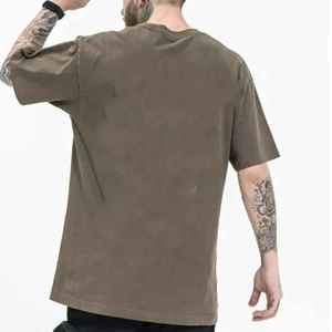 Ropa personalizada para hombre, camiseta de gran tamaño, ropa informal de algodón 100%, camisetas Vintage con estampado gráfico en blanco de Hip Hop - Product Image 3