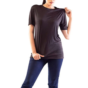 Camiseta de alta calidad personalizada al por mayor 100% algodón bajo MOQ Impresión de logotipo para mujer Material de poliéster de estilo Formal - Product Image 4