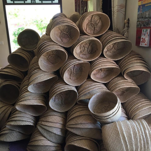 ตะกร้าสานจากหญ้าทะเลสานสำหรับใส่กระถางต้นไม้ตะกร้าสำหรับซักผ้าปิกนิกและหญ้าทะเลจากดอกบัวสีน้ำเงิน - Product Image 3