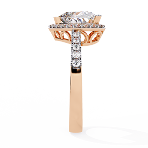 Anillos de Compromiso Románticos Personalizables de Plata de Ley y Oro de 18K con Diamante Cultivado en Laboratorio con Corte Certificado por IGI de 2.00 Quilates, Ecológicos - Product Image 4