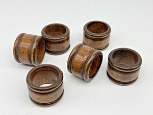 Anneau de serviette en bois fait à la main Table de mariage ronde porte-serviettes décoratif pour hôtel salle à manger et fête - Product Image 4