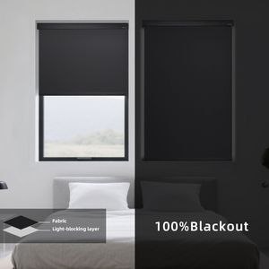 תריסי רולר חשמלי ממונעים עם מסילות תחתון מודרניות העליון עבור אולמות תצוגה - Product Image 1