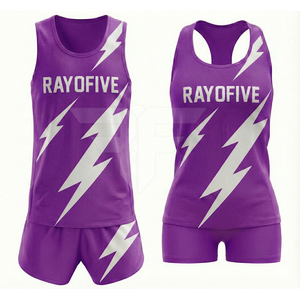 Diseña Tu Propio Logotipo, Uniforme Personalizable de Atletismo, 100% Poliéster, Antibacteriano, Ligero, Transpirable, Ropa de Práctica - Product Image 4