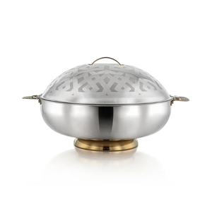 Pot chaud en acier inoxydable de haute qualité serveur de casserole à double paroi personnalisé Design moderne meilleure qualité finition pot chaud en métal - Product Image 2