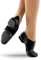Chaussures de danse jazz et latine BOLD SMART pour hommes et femmes, tige élastique, cuir véritable, semelle fendue, doublure en coton, style classique à enfiler