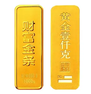 电镀金条黄金高品质压铸锌合金999金属1千克复古切割模具欧洲牌匾天使金属工艺品