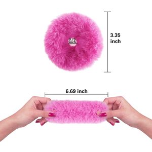 Accessoires pour cheveux en fourrure de lapin: chouchous moelleux, attaches pour cheveux Pom Pom et élastiques pour queue de cheval pour femmes et filles par Vaslcare - Product Image 6
