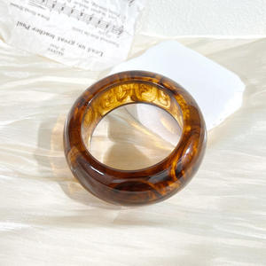 Bracelets et joncs en résine d'agate, bijoux fantaisie, brillants, taille et couleur personnalisées, écologiques, pour les femmes, à porter en soirée - Product Image 6