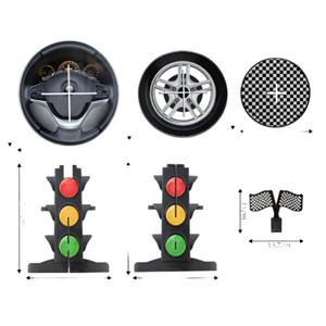 Espositore per Torte a 3 Piani a Tema Auto da Corsa, <span class=keywords><strong>in</strong></span> Carta Non Tossica ed Ecologica, per Feste di Compleanno per Bambini, Supporto per Cupcake e Dessert - Product Image 6