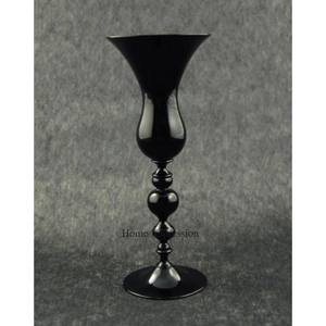 แจกันทรัมเปตสำหรับตกแต่งงานแต่งงานงานทำมือลายนักออกแบบที่สร้างสรรค์เคลือบด้วยผงเคลือบเงาสีดำเคลือบเงาทำจากอลูมิเนียม - Product Image 1