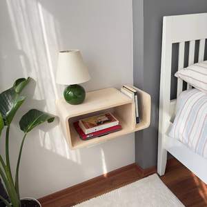 Mesita de Noche Flotante Moderna de Madera con Cajón de Almacenamiento, Hecha a Mano, Ecológica, para Dormitorio, Sala de Estar, Oficina en Casa, Muebles Personalizados - Product Image 3