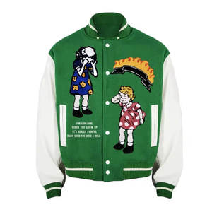 High Quality Custom Logo Men's Letterman University <b>Jacket</b> Trending <b>Thin</b> Long Stand Collar Comfortable and Stylish - Product Image 2