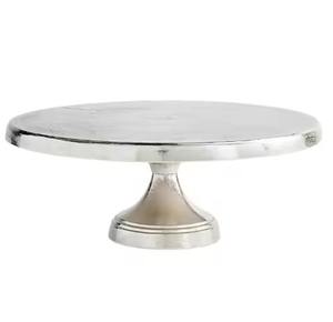Best Selling Single <b>Tier</b> <b>Cake</b> Holder Handmade Tabletop Fruits Dessert <b>Stand</b> Most Selling Decorative Silver Aluminum <b>Cake</b> <b>Stand</b> - Product Image 1