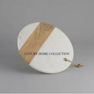 Durable <b>Wooden</b> Marble Chopping Board with a Smooth Surface Perfect for <b>Slicing</b> Dicing and Food Preparation in Any Kitchen - Product Image 2