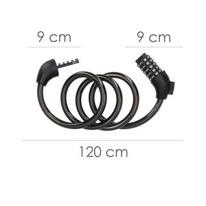 Cavo a Spirale per Bicicletta con Combinazione 12 mm. x 120 cm. - Product Image 2
