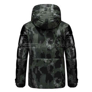 Logotipo personalizado para los hombres Elegante diseño personalizado de dos colores de invierno impermeable burbuja Puffer Chaquetas de lona gruesa Bomber - Product Image 5